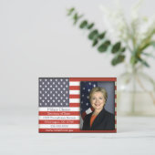 米国国旗のプロファイルカード 名刺 (スタンド正面)