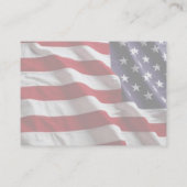 米国国旗のプロファイルカード 名刺 (裏面)