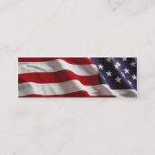米国国旗のプロファイルカード#1 スキニー名刺 (裏面)