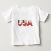 米国国旗のベビーTシャツ ベビーTシャツ (正面)