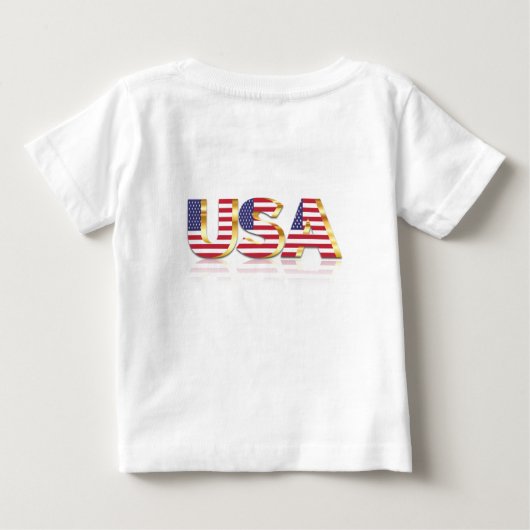 米国国旗のベビーTシャツ ベビーTシャツ (裏面)