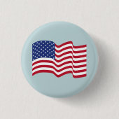米国国旗のボタンギフト 缶バッジ (正面)