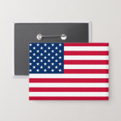 米国国旗のボタン米国国旗の愛国心 缶バッジ (正面/裏面)
