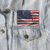 米国国旗のボタン 缶バッジ (インサイチュ)