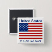 米国国旗のボタン 缶バッジ (正面&裏面)