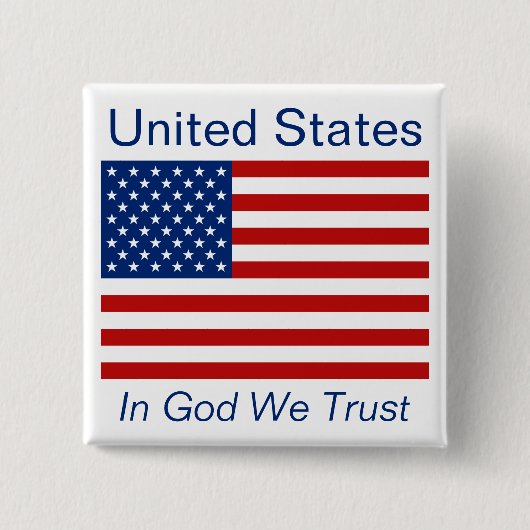 米国国旗のボタン 缶バッジ (正面)