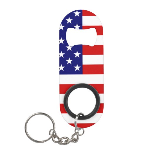 米国国旗のボット キーホルダー栓抜き (正面)