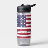 米国国旗のボトル、愛国的な米国、統一された州 ウォーターボトル (左面)