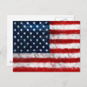 米国国旗のポートレートはがき ポストカード (正面/裏面)