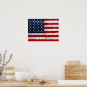 米国国旗のポートレートポスター ポスター (キッチン)