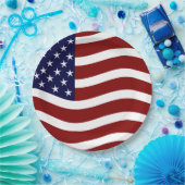 米国国旗のマーク9"パーティープレート – 米国プライド ペーパープレート (パーティー)