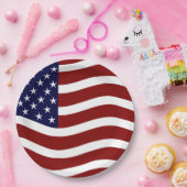 米国国旗のマーク9"パーティープレート – 米国プライド ペーパープレート (パーティー)