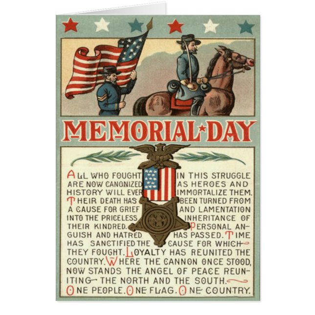 米国国旗のメダル行進ユニオン兵士の騎兵 (正面)