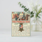 米国国旗のメダル行進ユニオン兵士の騎兵 ポストカード (スタンド正面)