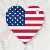 米国国旗のメッセージカードギフト フェイバータグ (裏面)