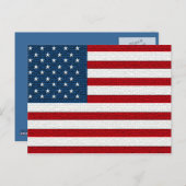 米国国旗のモザイク模様はがき ポストカード (正面/裏面)