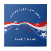米国国旗のモダンデザイン タイル (正面)