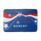 米国国旗のモダンデザイン バスマット (正面)