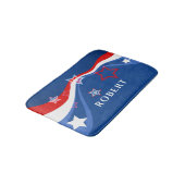 米国国旗のモダンデザイン バスマット (アングル)