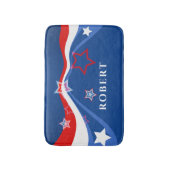 米国国旗のモダンデザイン バスマット (正面縦)