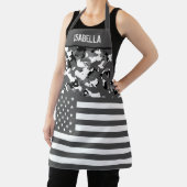 米国国旗のモノクロ迷彩柄カスタム エプロン (インサイチュ)