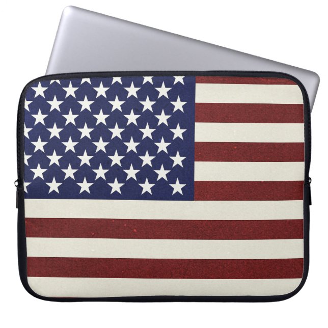 米国国旗のラップトップスリーブ ラップトップスリーブ (正面)