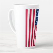 米国国旗のラテマグカップ カフェラテマグ (左アングル)