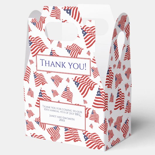 米国国旗のランダムパターン赤白青 フェイバーボックス (オープン)