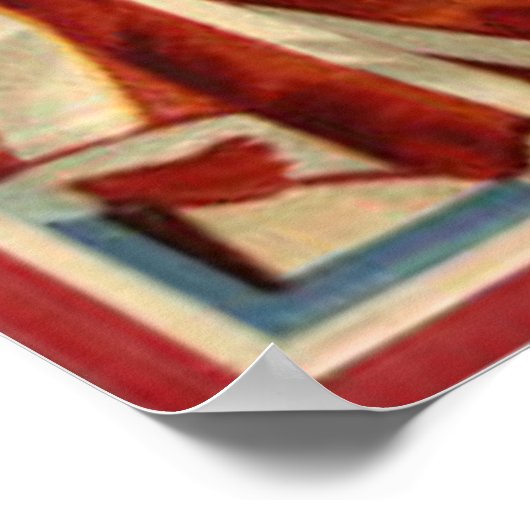 米国国旗のリースパレード3月の内戦 ポスター (角)