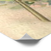 米国国旗のリース花メモリアルデー ポスター (角)