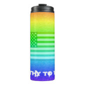 米国国旗のレインボーシールド – 衣服に値 タンブラー (正面)