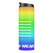 米国国旗のレインボーシールド – 衣服に値 タンブラー (回転右)