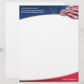 米国国旗のレターヘッド レターヘッド (正面/裏面)