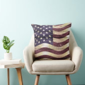 米国国旗のヴィンテージウッド クッション (椅子)