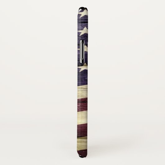 米国国旗のヴィンテージウッド Case-Mate iPhoneケース (裏面/右)