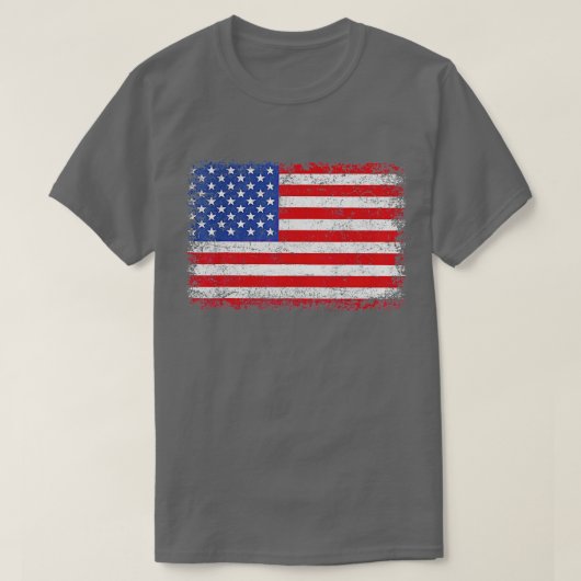 米国国旗のヴィンテージ米国旗男性への女性の子供 Tシャツ (デザイン正面)