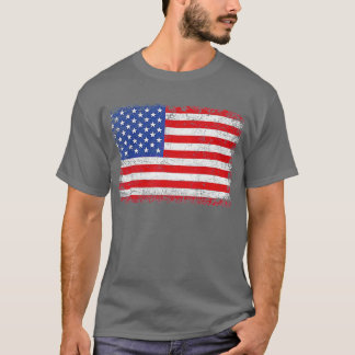 米国国旗のヴィンテージ米国旗男性への女性の子供 Tシャツ