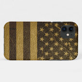米国国旗のヴィンテージ革#3 Case-Mate iPhoneケース (裏面(横))