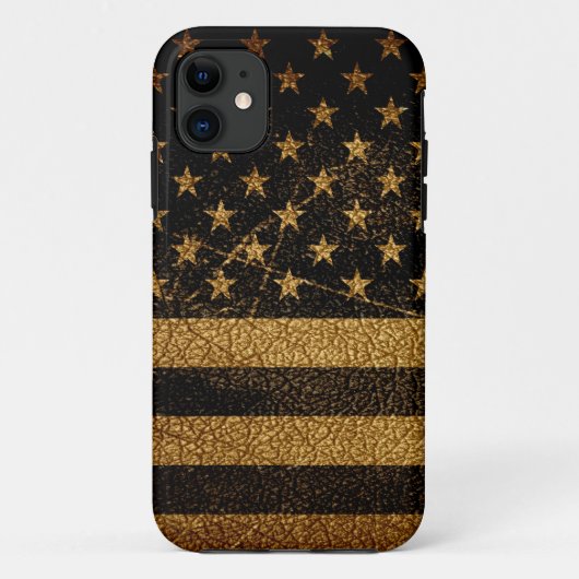 米国国旗のヴィンテージ革#8 Case-Mate iPhoneケース (裏面)