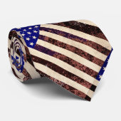 米国国旗のヴィンテージ グランジ ネクタイ (ロール)