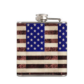 米国国旗のヴィンテージ グランジ フラスク (裏面)