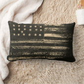 米国国旗のヴィンテージ ランバークッション (ブランケット)