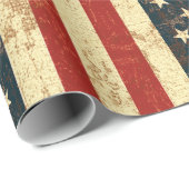米国国旗のヴィンテージ 動揺して ラッピングペーパー (ロールコーナー)