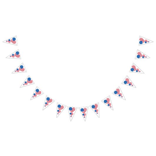 米国国旗の三角形のパーティーバンティングのバナー バンティングフラッグ (全)