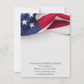 米国国旗の会社名 ノートカード (正面)
