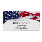 米国国旗の会社名 ラベル (正面)