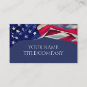 米国国旗の会社名 名刺 (正面)