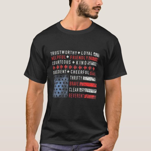 米国国旗の偵察法ヴィンテージ偵察法 Tシャツ (正面)