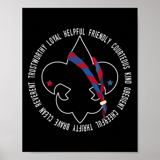 米国国旗の偵察法子供へ ポスター (正面)