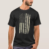 米国国旗の働くア誇りを持ったメリカ建築作品 Tシャツ (正面)